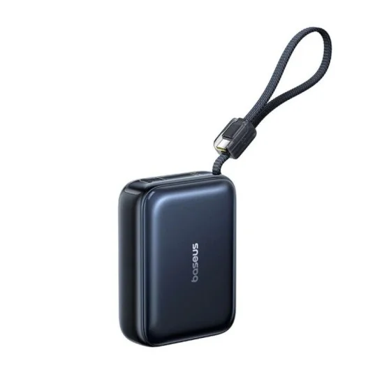 Baseus PicoGo AC22 Ultra Mini Power Bank With Built-in USB-C Cable 20000mAh 45W - Cosmic Black